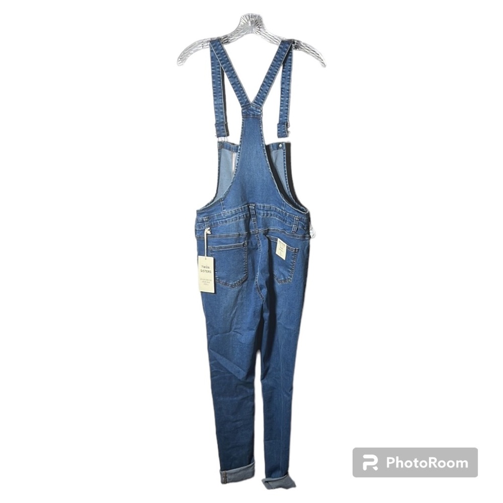 Twiin sisters denim overalls size Large - Picture 13 of 14